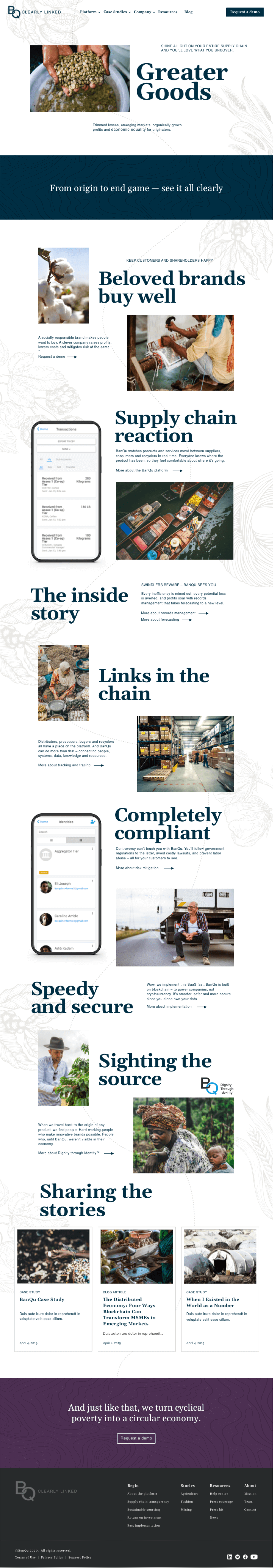 BanQu full page screenshot of homepage